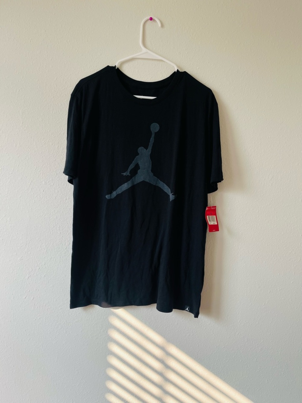 Jordan Black T-Shirt with Gray Jumpman Graphic